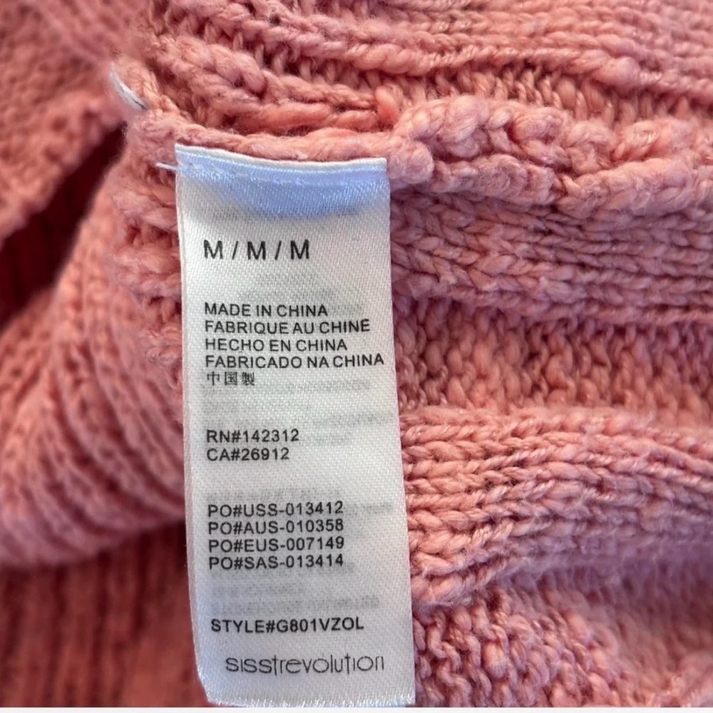 Sisstrevolution Scoop Neck Knit Sweater Dusty Rose Relaxed Fit Size S - Picture 7 of 7